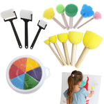 HASTHIP Sponge Art Supplies for Creative Painting with 14 Pcs Brushes and Rollers | Ideal for Kids and Adults