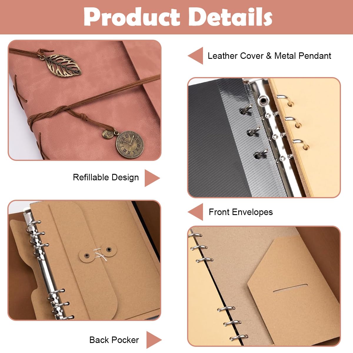 HASTHIP Photo Album Kit for DIY Scrapbooking with 52 Sheets PU Leather Cover | Wedding Memory Book