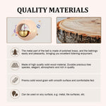 HASTHIP Door Bell for Home and Office with Adhesive Backing and Beech Wood Brass Chime