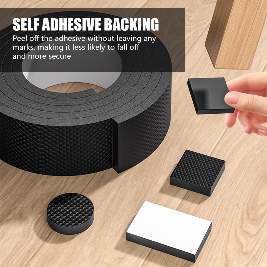 HASTHIP EVA Furniture Pads for Floor Protection with 13ft x 0.78in Strip | 6mm Thick Anti Slip Surface