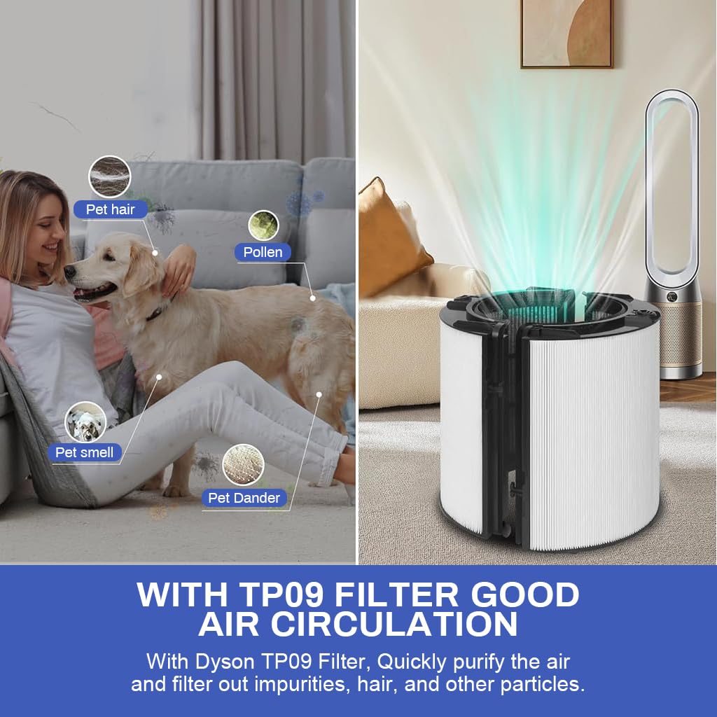 HASTHIP® 2 in 1 Filter for Dy*Son PH01, True HEPA Filter with Intergrated Activated Carbon Filter Universal Dual Functionality Replacement Filter Dy*Son PH, TP Series, for PH01 /07/10/, TP07/10/09/06