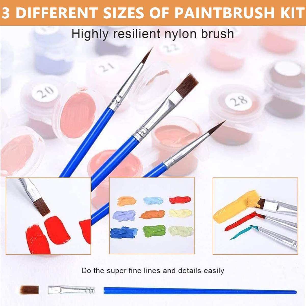 HASTHIP Paint by Numbers Kit for DIY Wall Decor with Printed Canvas 40x50cm | Great Gift for Adults and Kids