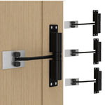 HASTHIP Door Closer for Home and Office with Adjustable Spring Hinge 3pcs Black Set | Zinc Alloy Quiet Closing