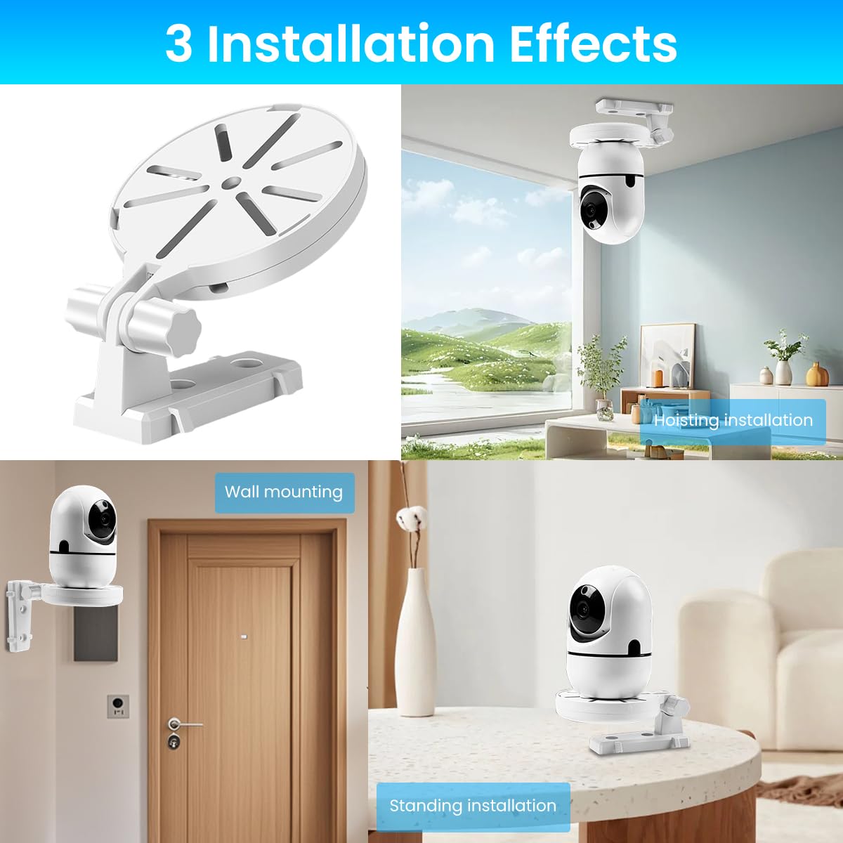 HASTHIP 2-Pack Baby Monitor Wall Mount with 145° Adjustable Angle