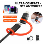 HASTHIP® Adaptador de teléfono móvil Lightning para Mic Mini, con Clip magnético, Compatible con iPhone 14/13/12/11, Conector para Smartphone, PC y Mac, Accesorios de Montaje Gris