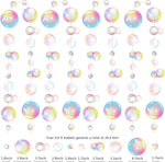 HASTHIP Stringed Beading Decorations for Room and Party featuring 72 in PVC Bubbles | 4pcs Mixed Color Hanging Set