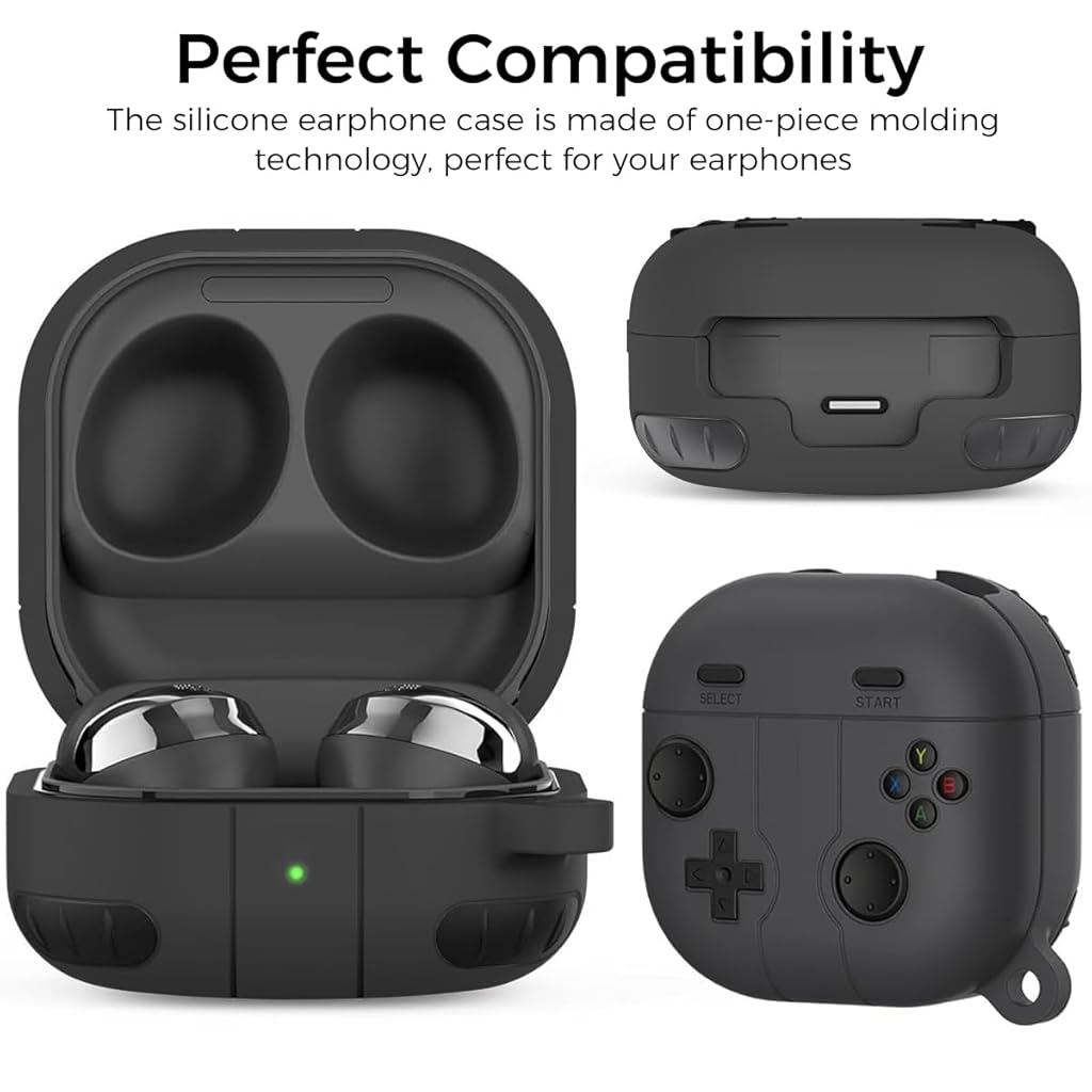 HASTHIP® Silicone Case for Samsung Galaxy Buds FE Case 2023 / Galaxy Buds 2 Pro Case 2022 / Galaxy Buds 2 Case/Galaxy Buds Pro Case/Galaxy Buds Live Case (Light Grey)