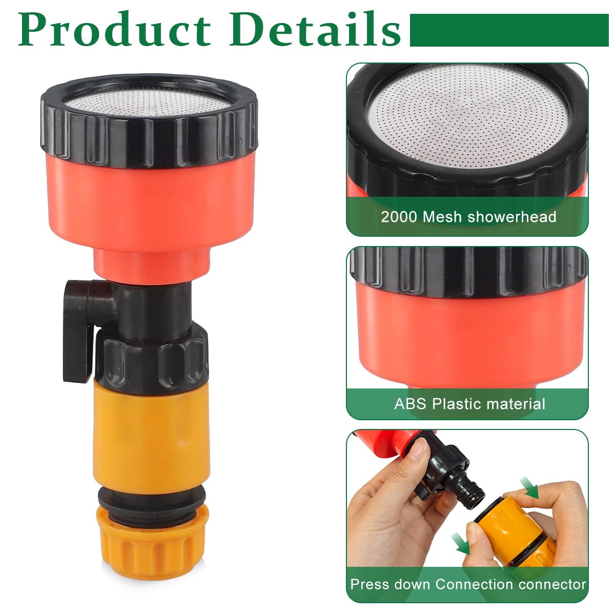 HASTHIP Water Sprayer Head Replacement for Irrigation with 2000 Mesh Screen | Quick 1/4 inch Connection