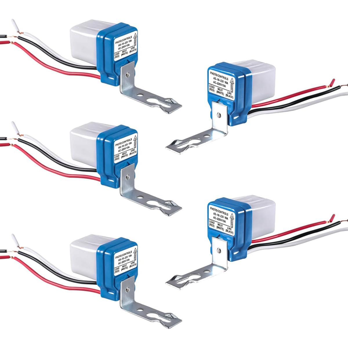 5Pcs Light Sensor System Component AC 220V Photocell Light Sensor Switch Waterproof Light Sensor DIY Modification Switch Sensor for Ceiling Light, Porch Light, Street Light, Pathway Light
