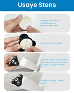 HASTHIP Self Adhesive Caster Wheels for Furniture featuring 360 Swivel and 100 kg Load Capacity