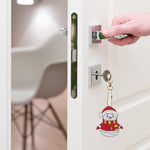 HASTHIP Christmas Diamond Painting Keychain for Bags and Keys featuring 5 Snowman Pendants | Festive Gift Idea