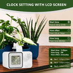 HASTHIP Automatic Drip Irrigation Timer with LCD Display and 10m PVC Tubing | USB Rechargeable Self Watering System