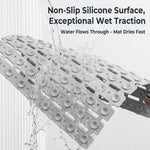 HASTHIP® Bathroom Mats, Suction Cup Shower Mat, 35.4''x 15.7'' Silicone Shower Mats for Bathroom Anti Slip, Anti-Skid Bathroom Safety Mat with Strong Grip, Quick Drain Design for Shower & Bathtub