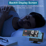 HASTHIP Digital Thermometer Hygrometer for Home and Office with Alarm Clock | 0°C–50°C Range and Dual Power Options