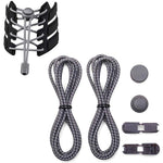 HASTHIP® Cordones Elásticos sin Nudos, Agujetas Deportivas con Sistema de Cierre Rápido, Ajustables y Resistentes al Agua para Zapatillas, Botas de Senderismo y Calzado Casual (Gris)