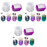 HASTHIP Silicone Moulds for Resin Art DIY Cup Making with 3PCS White Set | Home Decor Crafts