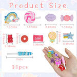 HASTHIP Resin Charms for DIY Crafts featuring Flatback Design and 30 Mixed Pieces | Cute Decorative Embellishments