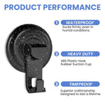HASTHIP Wall Hooks for Bathroom and Kitchen with Strong Vacuum Suction Cup | 4Pcs Removable Set