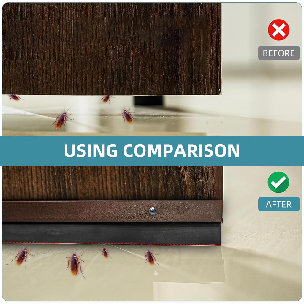 HASTHIP Door Sweep Sealing Strip for Home Gaps 3.3ft with Screw-Fixed Aluminum Alloy | Blocks Dust and Insects