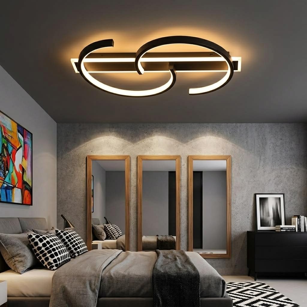 HASTHIP Modern LED Ceiling Light with Remote Control & Dimmable Design