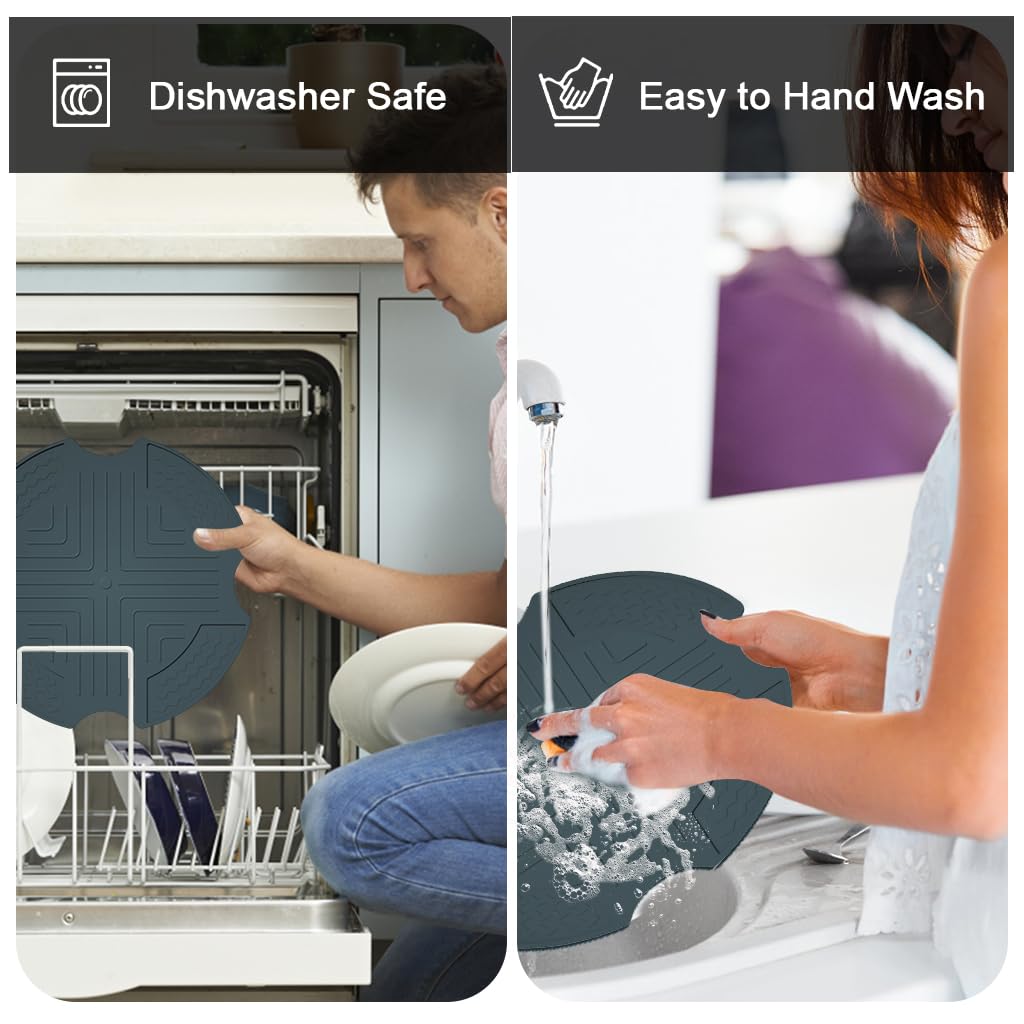 HASTHIP Silicone Heat Resistant Mats for Air Fryer with Anti Slip Pads | Reusable Kitchen Counter Protector