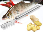 HASTHIP® 4PCS Stainless Steel Living Fish Scale Shaver Scraper for Fast Cleaning Skin
