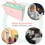 HASTHIP Accordion File Folder for Documents with 5 Compartments and Snap Closure | A4 Plastic Folders for School and Office