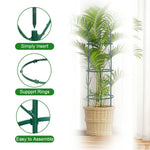 HASTHIP Plant Support Kit for Planters with 10 Frames and 11 in Stakes | Adjustable Circular Design