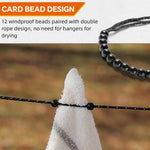 HASTHIP Clothes Drying Rope for Camping with 3m Length and Reflective Beaded Nylon Design