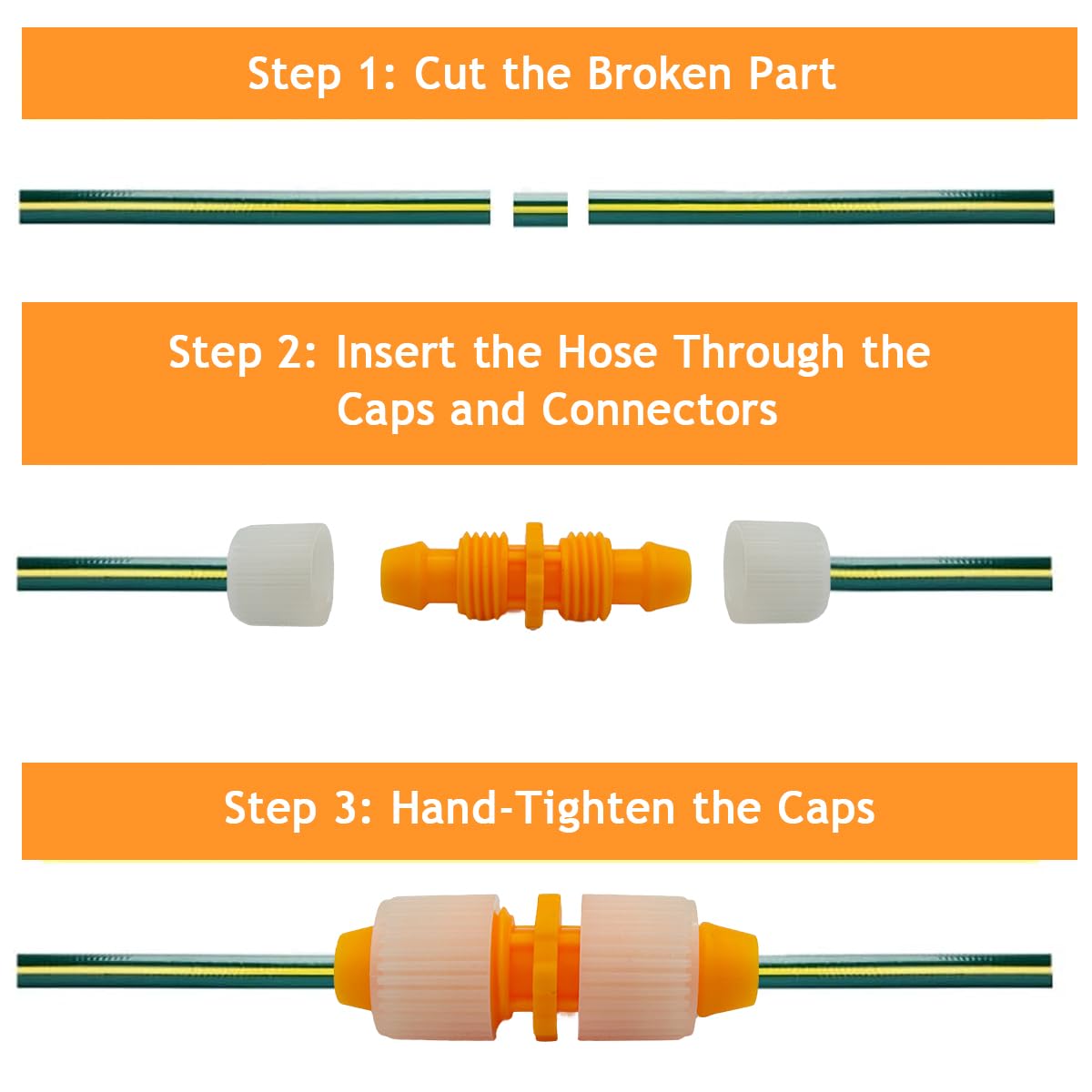 HASTHIP Garden Hose Connector for Gardening with Quick Release ABS Plastic Joint 2PCS