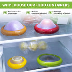 HASTHIP Fresh Onion Storage Containers 4pcs 3.9 in for Kitchen Food | Flexible Silicone Airtight Design