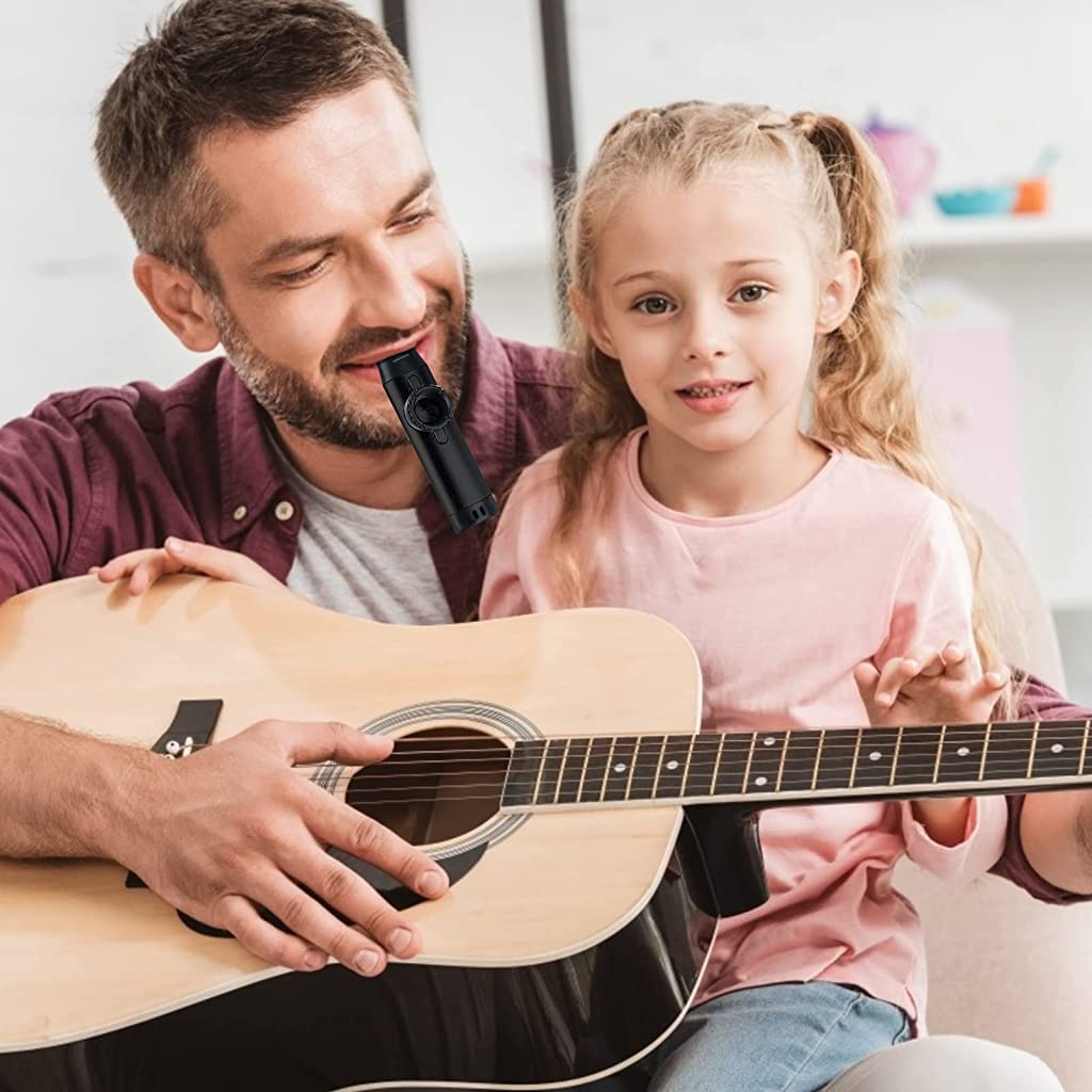 HASTHIP Kazoo Musical Instrument for Kids and Adults with 5 Membranes and Aluminum Alloy Body | Black