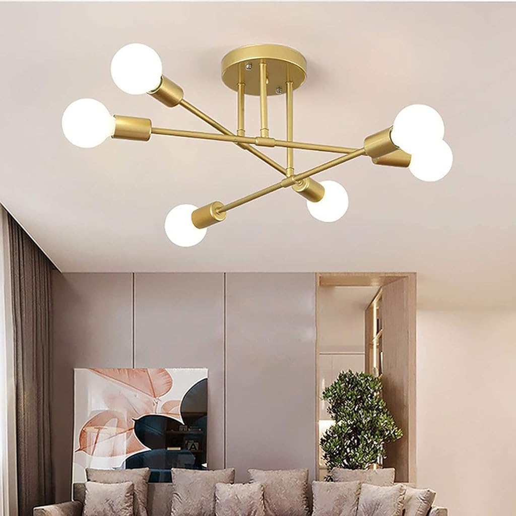 HASTHIP 6-Light Modern Metal Flush Mount Ceiling Light, E27