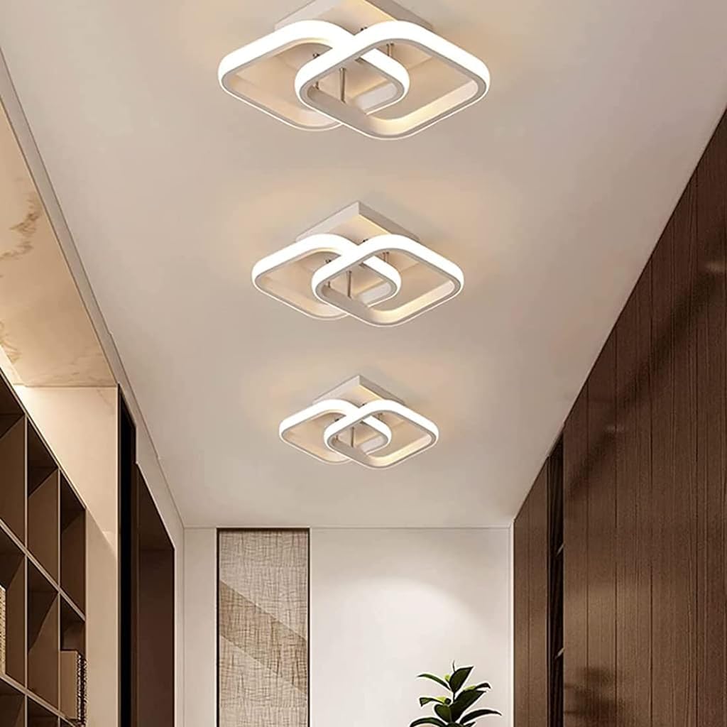 HASTHIP® 22W Modern Ceiling Light LED Acrylic Minimalism Square LED Ceiling Lamps for Hallway Office Bedroom Kitchen Living Room Ceiling Lights