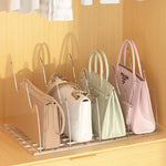 HASTHIP Purse Organizer for Closet with 4 Compartments featuring Clear Acrylic Divider | 3PCS Set