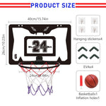 HASTHIP Kids Indoor Basketball Hoop Kit with Wall Mounted Mini Basketball Set