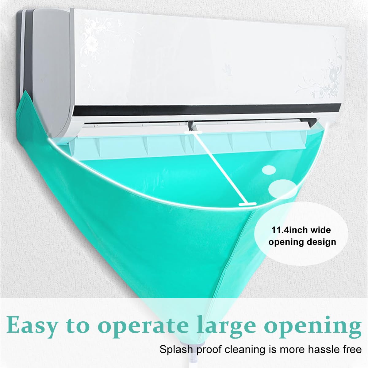 HASTHIP AC Service Wash Bag Cover for Wall Mounted Split Units with 6.6ft Drain Tube | Waterproof PVC Cleaning Kit