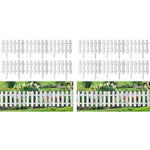 HASTHIP Garden Fence for Outdoor Borders featuring Connectable Design and White PVC Panels 50x30cm