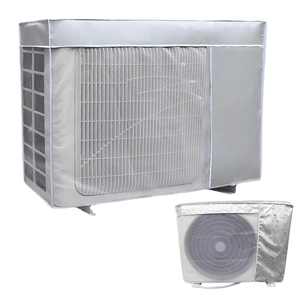 HASTHIP® Ac cover 1.5 Ton, 1.5P Waterproof AC Condenser Unit Cover, Air Conditioner Cover For Outside Units Insulated AC Cover With Sun Protection,Dust-proof Waterproof Window AC Protection Cover