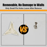 HASTHIP Wall Hooks for Photo Frames and Keys with Triangular Push Nail Design 40pcs White