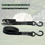 HASTHIP Ratchet Straps for Cargo and Vehicle Transport featuring Double Loop Hooks and 16.4 ft Nylon Webbing | 1600 lbs Break Strength