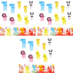 HASTHIP Food Fruit Forks 30 pcs for Kids with Safe Rounded Tips | Reusable Plastic Cartoon Picks