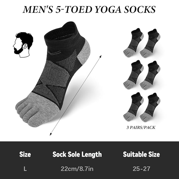 HASTHIP® Toe Socks No Show (3Pairs)