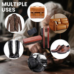 HASTHIP Horsehair Shoe Brush Set for Leather Care with 4PCS Kit and Handcrafted Wood Handle