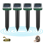 HASTHIP Solar Rats Repellent for Gardens and Lawns featuring IP65 Waterproof ABS | 10.24 in Compact Ultrasonic Animal Control Pack of 4