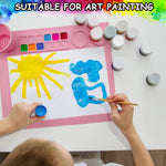 HASTHIP Silicone Craft Mat for Kids Arts and Crafts with Cleaning Cup and Mixing Plate 43×38cm