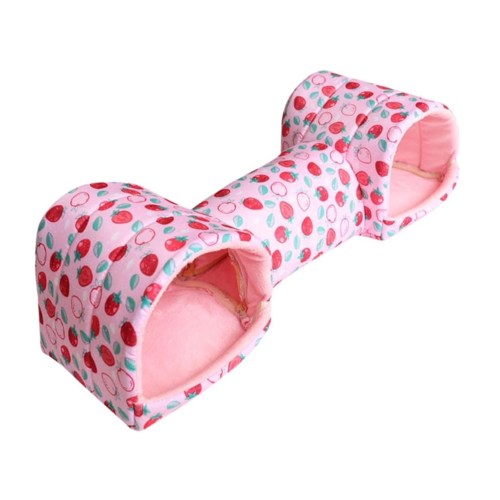 HASTHIP® Hamster Tunnel Bed Cave, Small Animal Hideout & Play Tube, Collapsible Woven Tunnel House for Hamster, Gerbil, Mice, Dwarf Rabbit, Guinea Pig - Cozy Chewable Habitat Accessory