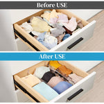 HASTHIP Drawer Dividers for Kitchen and Office with Adhesive Ends 11–20.5 in Adjustable Transparent Design | 3.2 in Height for Organized Storage