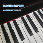 HASTHIP Piano Stickers for 61 Keys with Removable Silicone Design | Learning Aid for Beginners