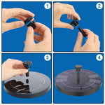 HASTHIP Solar Water Fountain for Garden with 6 Nozzles and 1.5W Pump | Bird Bath Pond Use